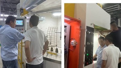 汽車零件自動噴膠機 迎寧波汽車部件制造客戶現場驗收