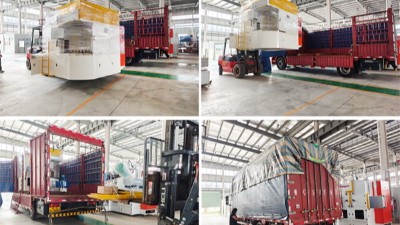 寧波汽車底盤部件客戶驗收后 噴膠機正式發貨